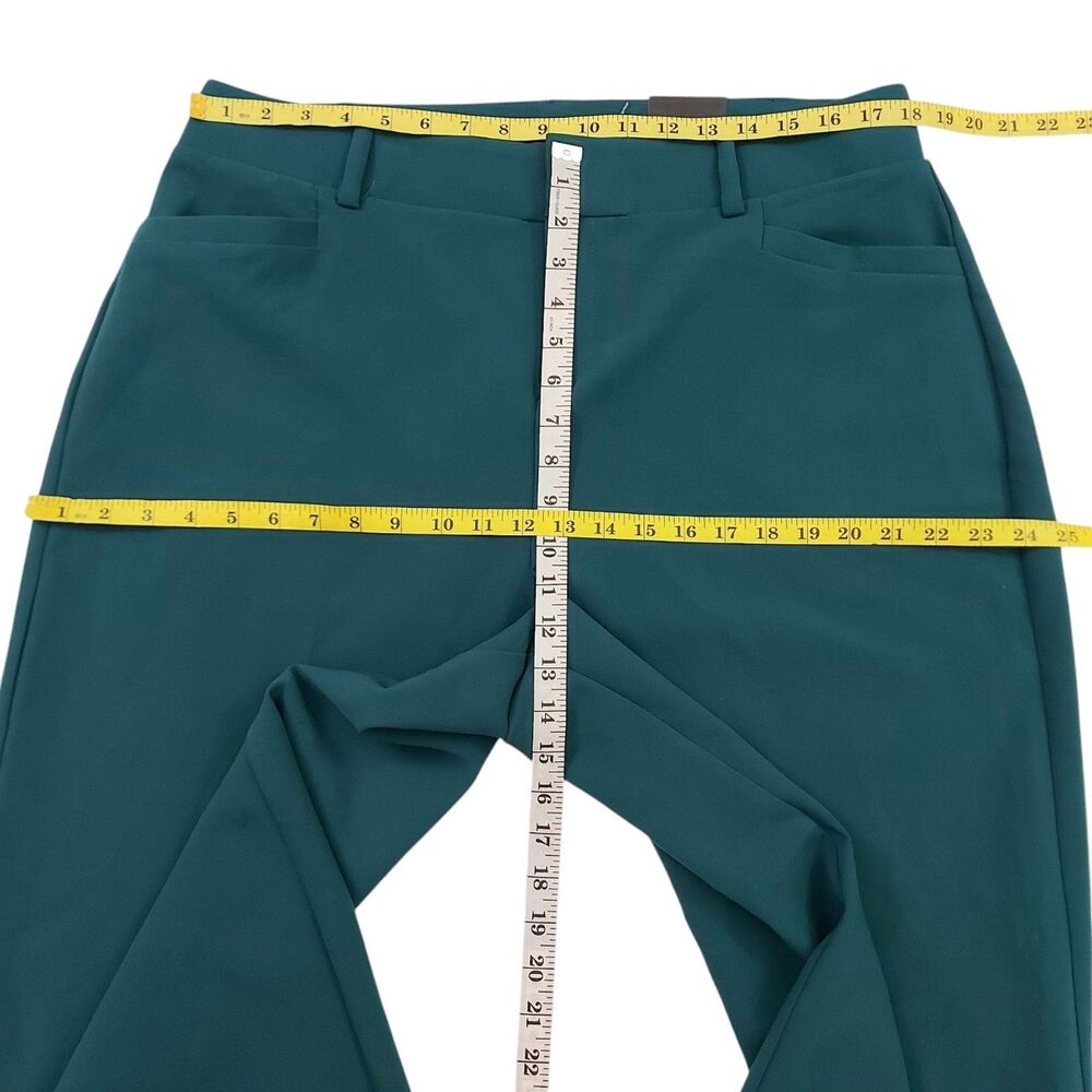 Torrid Structured Wide Leg Pant Trouser Womens 14 Dark Teal Plus High Rise Work - Picture 10 of 11